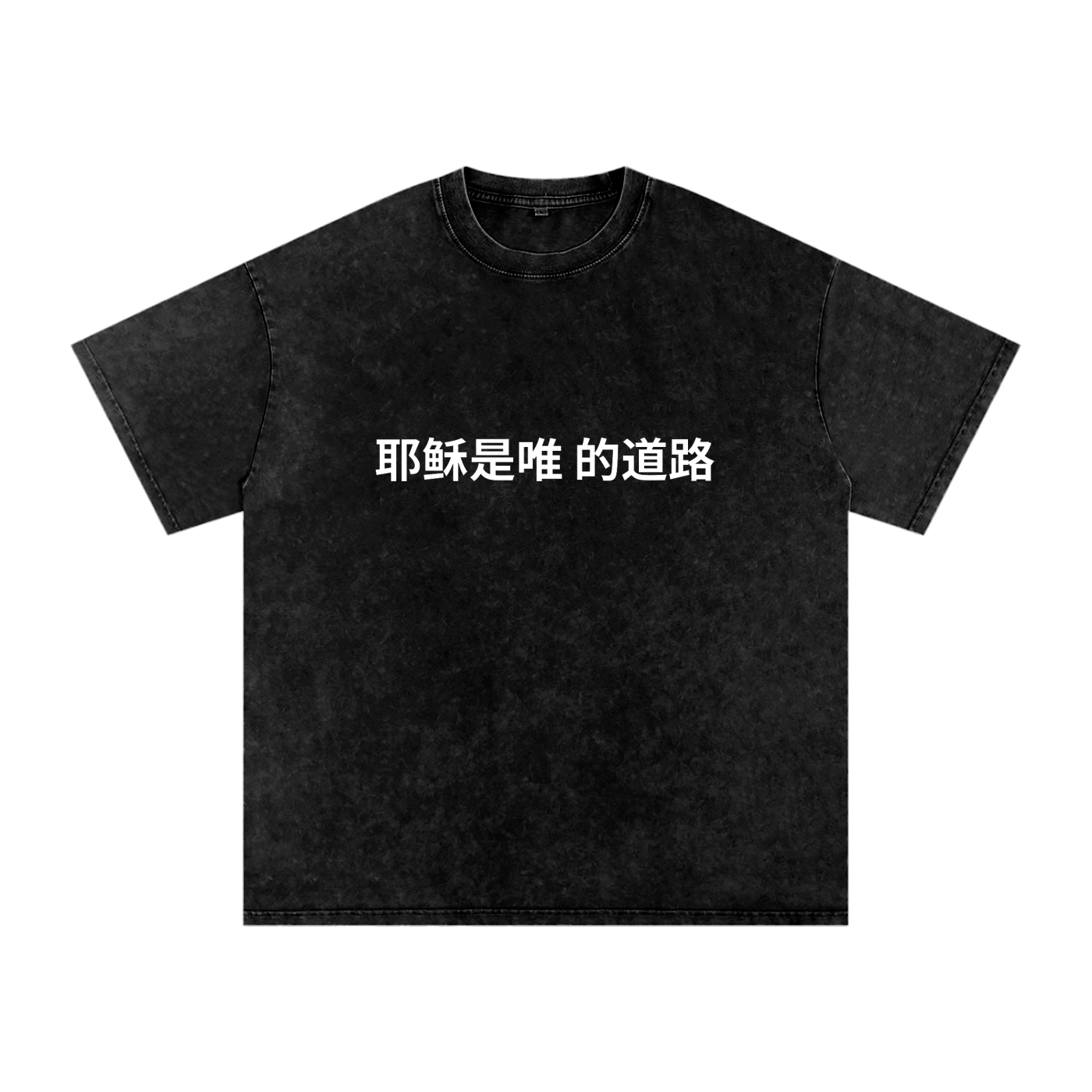 Jesus is the only way (Chinese) Snow Washed Oversized Cotton T-Shirt