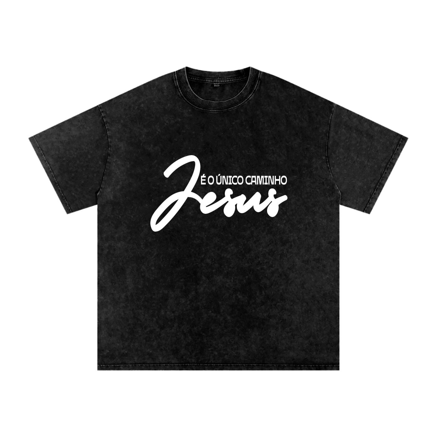 (PORTUGUESE) | JESUS IS THE ONLY WAY | Snow Washed Oversized Cotton T-Shirt