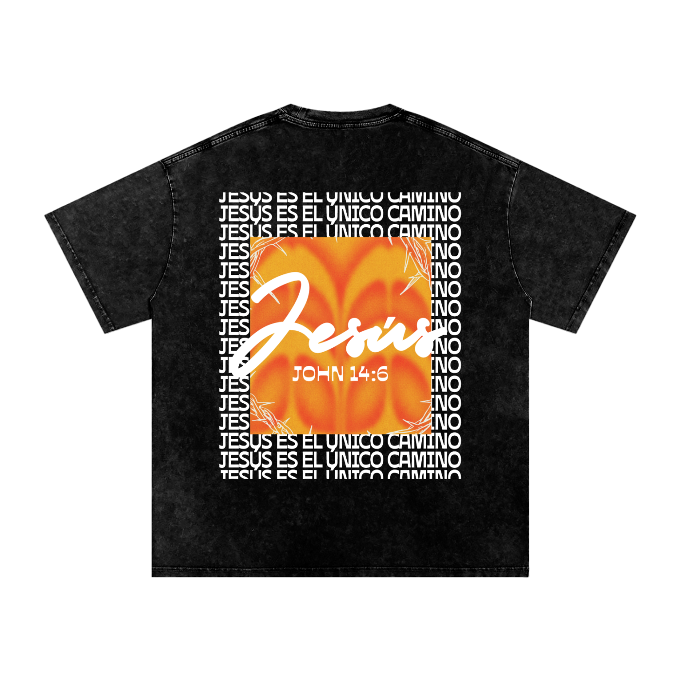 (SPANISH) Jesus is the only way - Snow Washed Oversized Cotton T-Shirt
